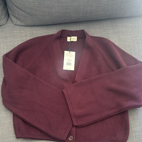 Dariadeh Samantha Cardigan in Aubergine (XS) - Picture 3 of 5